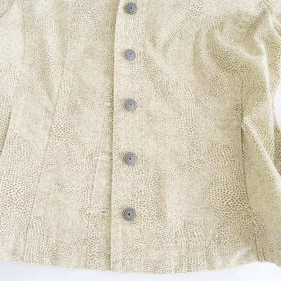 Vintage Christopher & Banks Tan Cream Leopard Print Light Jacket M - Picture 8 of 14